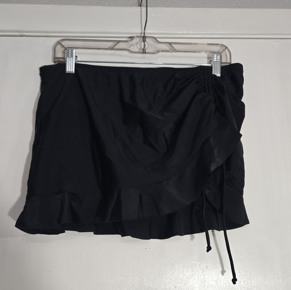 Croft And Barrow Black Bathing Suit Skirt With Lining Sz 12 - Picture 2 of 9